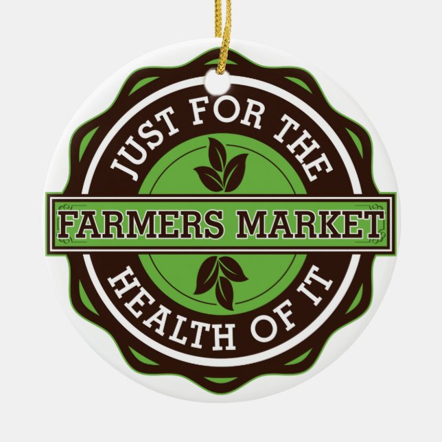 Adorno De Cerámica Los granjeros comercializan apenas para la salud (Frente)