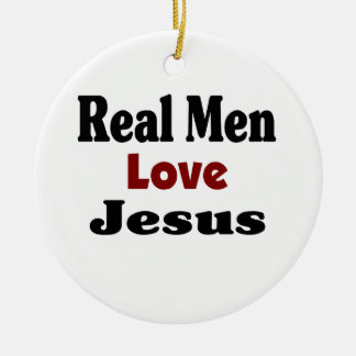 Adorno De Cerámica Los hombres de verdad aman a Jesús