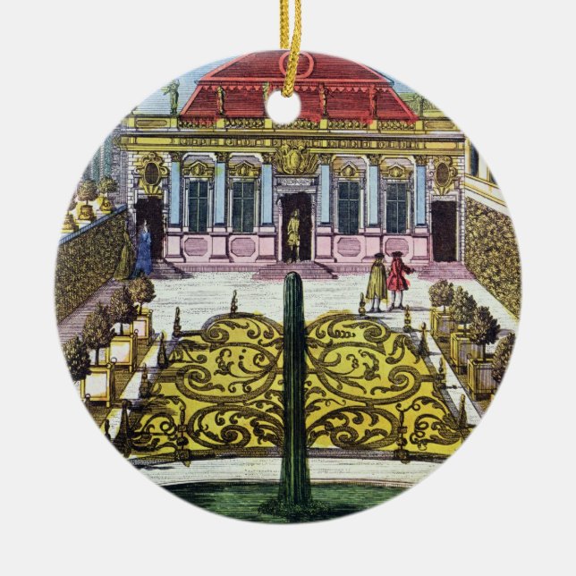 Adorno De Cerámica Los jardines del parque del mirabel, Salzburg, (Frente)