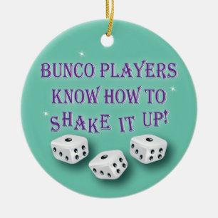 Adorno De Cerámica Los jugadores de Bunco saben sacudirlo para arriba
