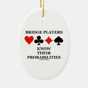 Adorno De Cerámica Los jugadores de puente saben sus juegos de la