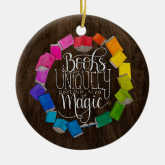 Adorno De Cerámica Los libros son mágicos