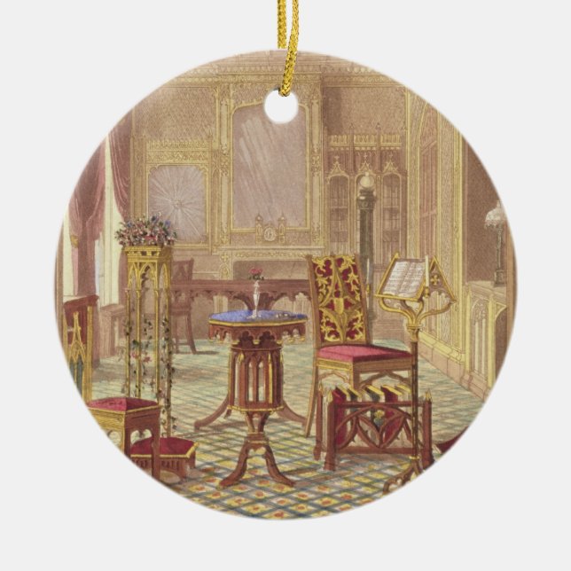 Adorno De Cerámica Los muebles góticos de Pugin, por Augustus Charles (Frente)