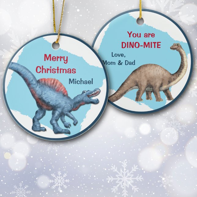 Adorno De Cerámica Los Navidades de los niños con dinosaurios chinos (Subido por el creador)