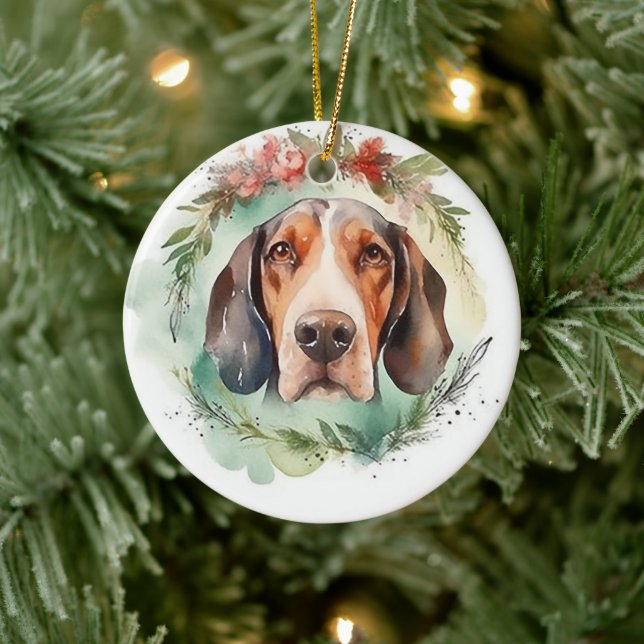 Adorno De Cerámica Los Navidades de Walker Wreath Festive Pup (Árbol)