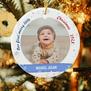 Adorno De Cerámica Los niños gemelos 2 fotos Los primeros Navidades