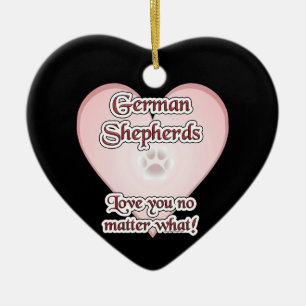 Adorno De Cerámica Los pastores alemanes te aman sin importar qué