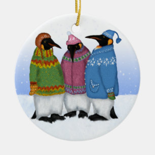 Adorno De Cerámica Los pingüinos a disposición hicieron punto el