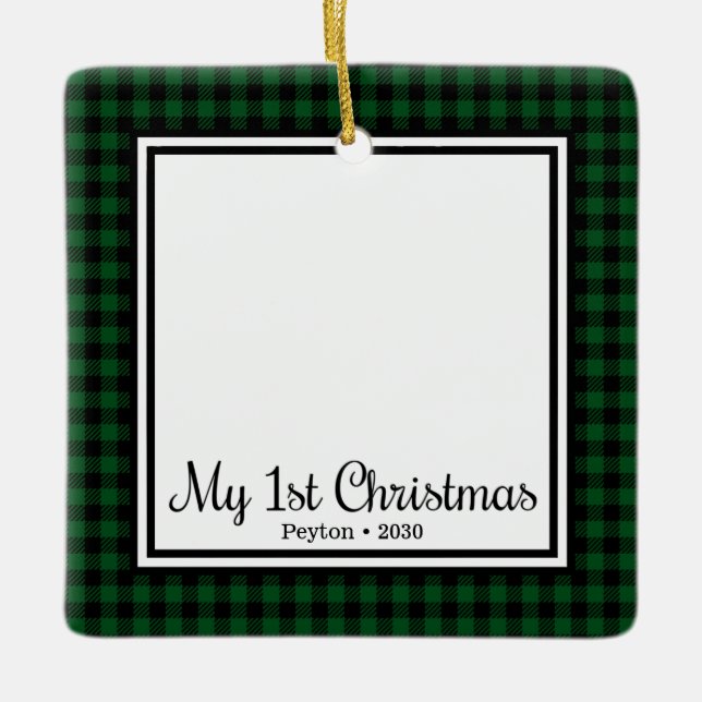 Adorno De Cerámica Los primeros Navidades del bebé (Anverso)