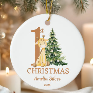 Adorno De Cerámica Los primeros Navidades del bebé cute personalizado