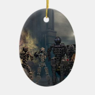 Adorno De Cerámica los siete robots gloriosos b