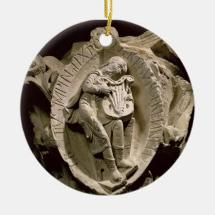 Adorno De Cerámica "Los sonidos de la música", capital de columna de