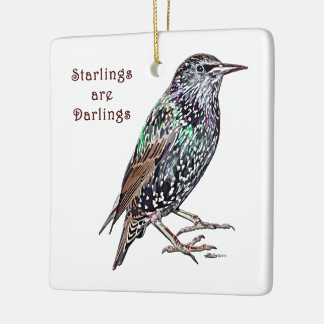Adorno De Cerámica Los Starlings Son Darlings (Izquierda)