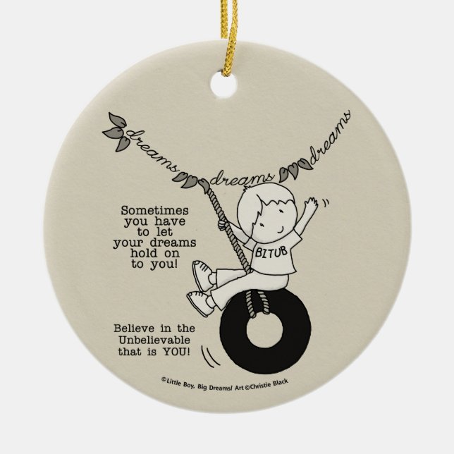 Adorno De Cerámica Los sueños te sostienen (Frente)