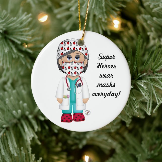 Adorno De Cerámica Los superhéroes llevan máscaras todos los días (Árbol)