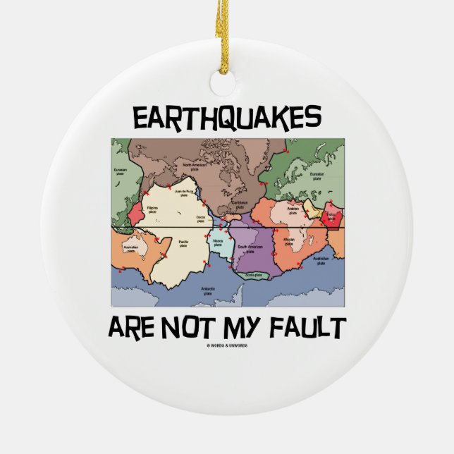 Adorno De Cerámica Los terremotos no son mi falta (la tectónica de (Atrás)