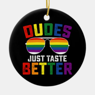 Adorno De Cerámica Los Tipos Saben Mejor Divertido Gay Orgullo LGBT