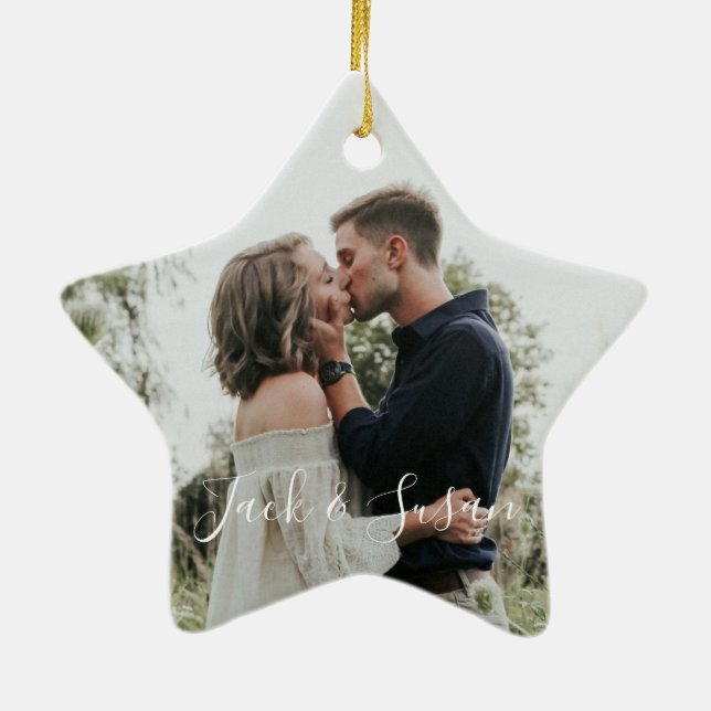 Adorno De Cerámica los últimos navidades como Sr. y Señorita navidade (Atrás)