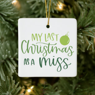 Adorno De Cerámica Los últimos Navidades verdes como foto de Miss Per