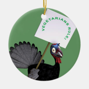 Adorno De Cerámica ¡Los vegetarianos gobiernan!