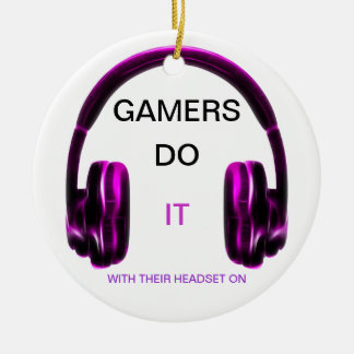 Adorno De Cerámica Los videojugadores lo hacen. ¡Con sus auriculares