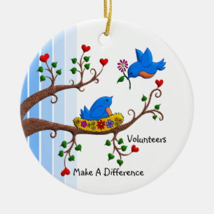 Adorno De Cerámica Los voluntarios diferencian