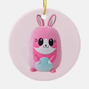Adorno De Cerámica Lou Lou. Una criatura cariñosa, rosa