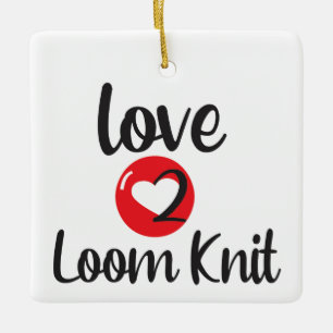 Adorno De Cerámica Love 2 Loom Knit