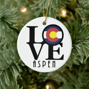 Adorno De Cerámica LOVE Aspen Colorado