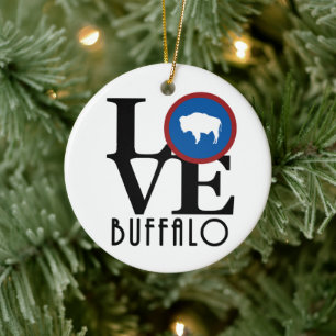 Adorno De Cerámica LOVE Buffalo Wyoming