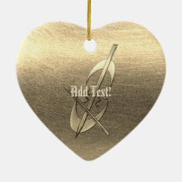 Adorno De Cerámica Love Cello Music Add Text Ornament