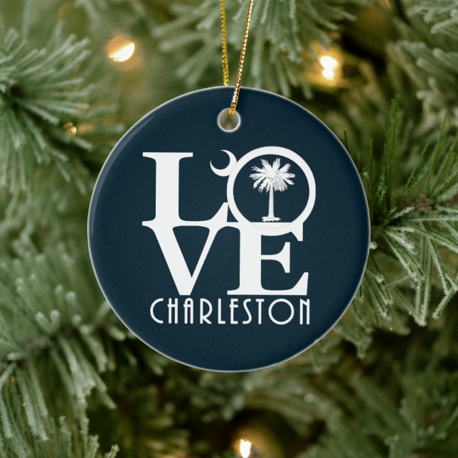 Adorno De Cerámica LOVE Charleston SC (Árbol)
