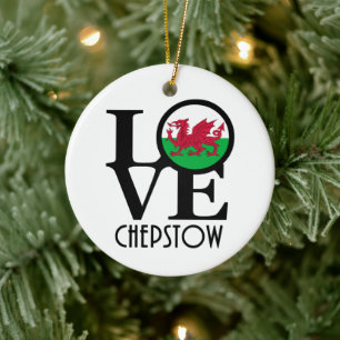 Adorno De Cerámica LOVE Chepstow Wales