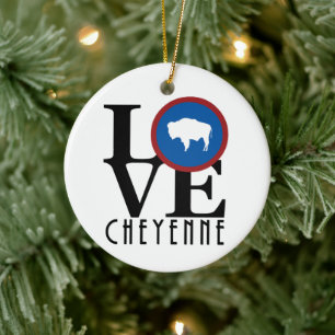 Adorno De Cerámica LOVE Cheyenne Yoming