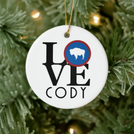 Adorno De Cerámica LOVE Cody Wyoming