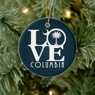 Adorno De Cerámica LOVE Columbia Carolina del Sur