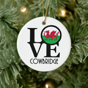 Adorno De Cerámica LOVE Cowbridge Wales