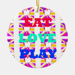 Adorno De Cerámica Love Eat Play Heart Hakuna Matata colores.png