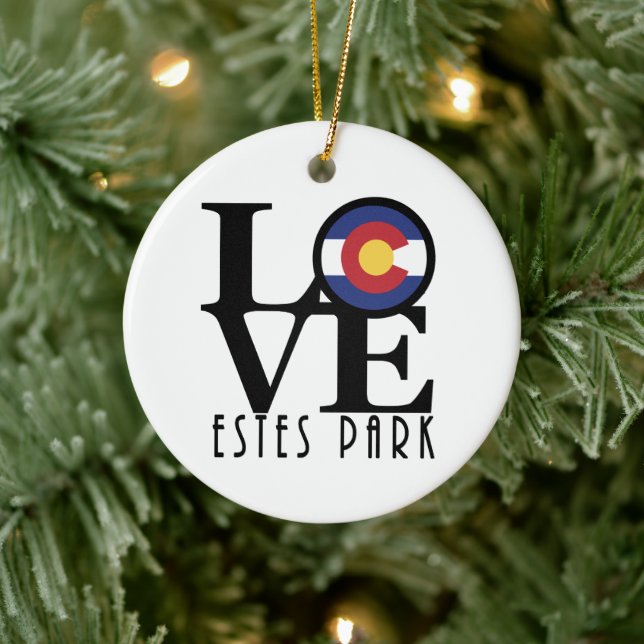 Adorno De Cerámica LOVE Estes Park Colorado (Árbol)