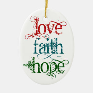 ADORNO DE CERÁMICA LOVE FAITH HOPE