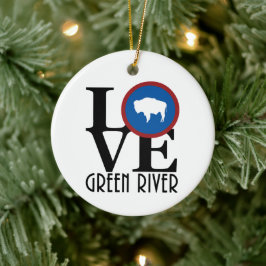 Adorno De Cerámica LOVE Green River Wyoming