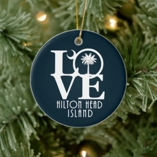 Adorno De Cerámica LOVE Hilton Head Island