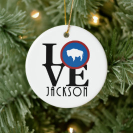 Adorno De Cerámica LOVE Jackson Wyoming