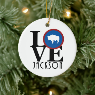 Adorno De Cerámica LOVE Jackson Wyoming