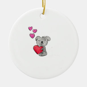 Adorno De Cerámica Love Koala Bear