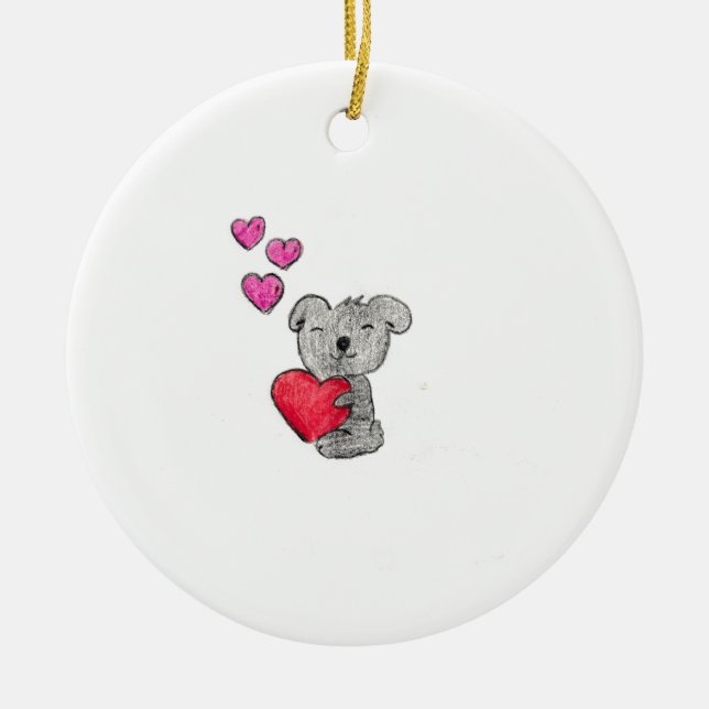 Adorno De Cerámica Love Koala Bear (Frente)