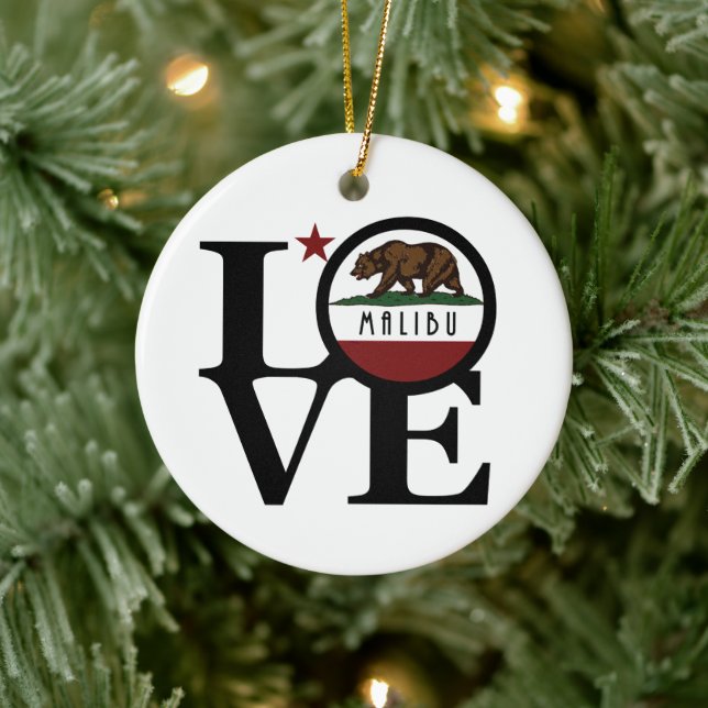 Adorno De Cerámica LOVE Malibu California (Árbol)