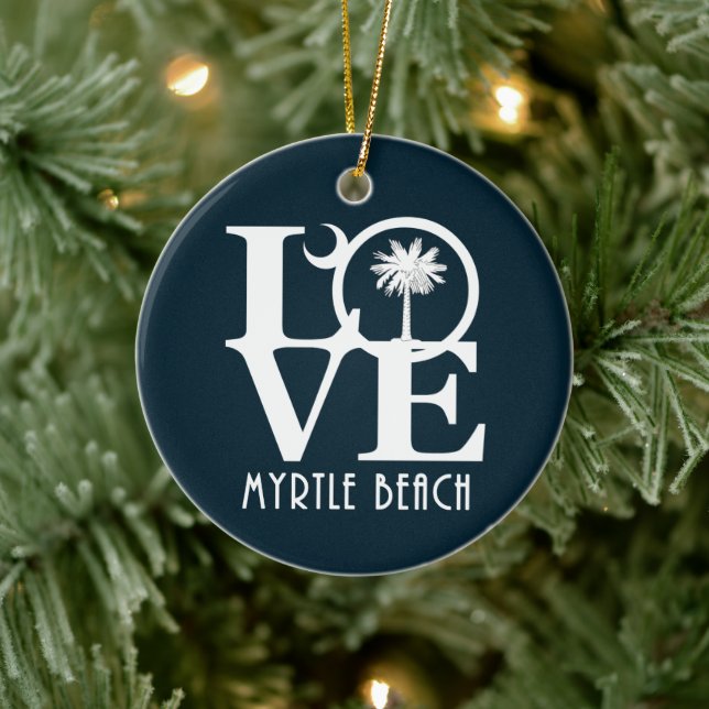 Adorno De Cerámica LOVE Myrtle Beach South Carolina (Árbol)