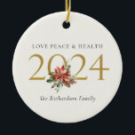 Adorno De Cerámica Love Peace Health Poinsettia Bunch Relieve metaliz<br><div class="desc">Si necesitas más personalización,  por favor,  no dudes en enviarme un mensaje a yellowfebstudio@gmail.com.</div>