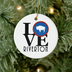 Adorno De Cerámica LOVE Riverton Wyoming